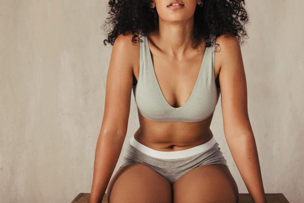 Anonymous natural female body